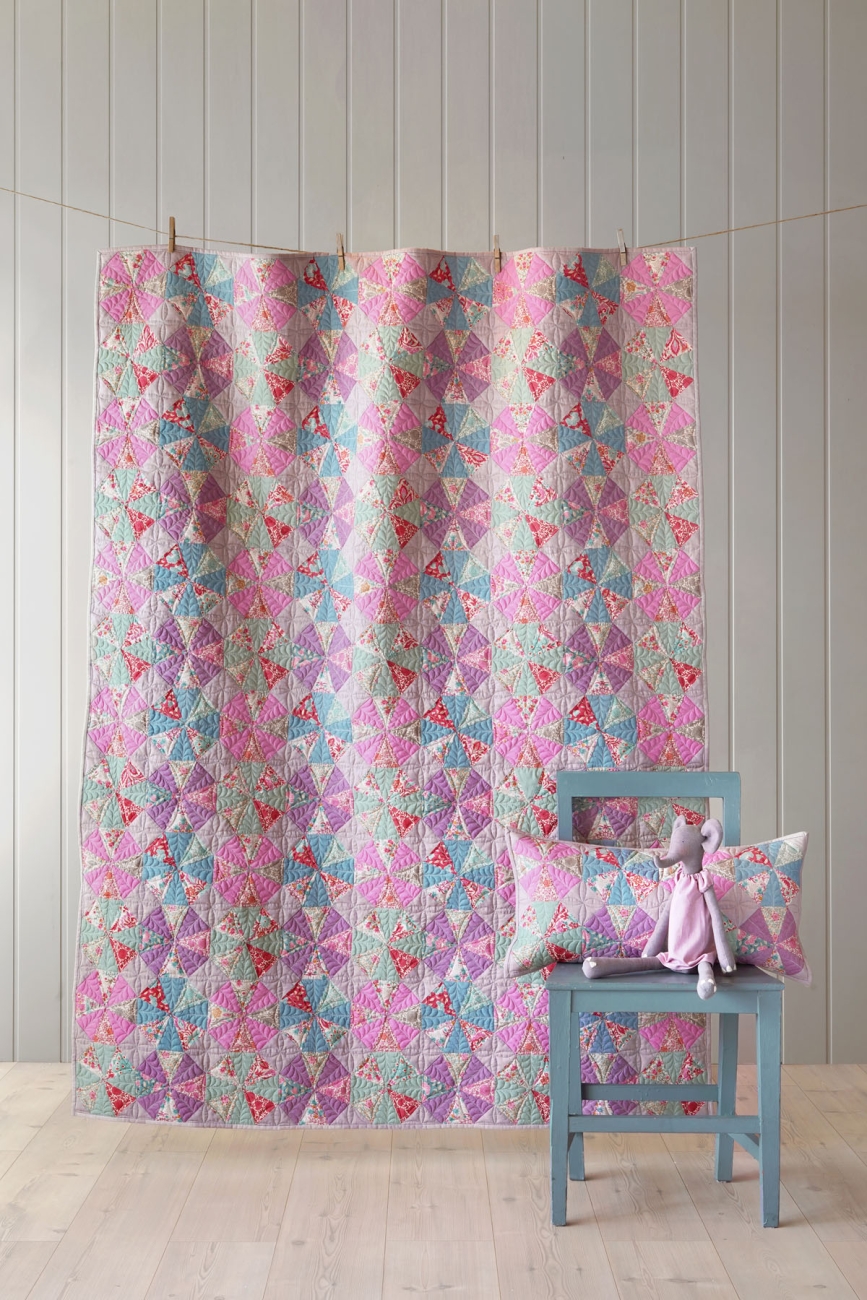 Tilda Patchwork Stoff Baumwolle - Windy Days Wendy Pink